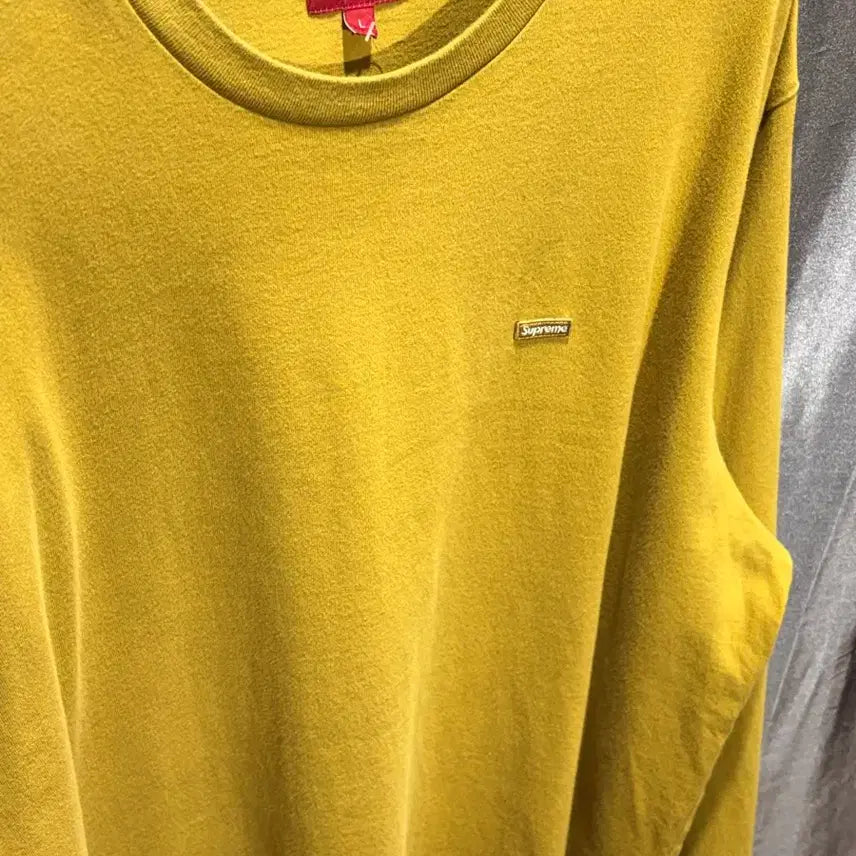 [BUNJANG] Supreme Mini Box Logo Mustard Long Sleeve T-shirt / L SUPREME 슈프림 미니 박스로고 머스타드 롱슬리브