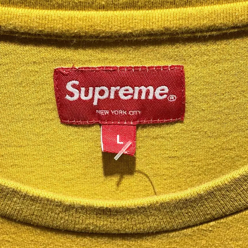 [BUNJANG] Supreme Mini Box Logo Mustard Long Sleeve T-shirt / L SUPREME 슈프림 미니 박스로고 머스타드 롱슬리브