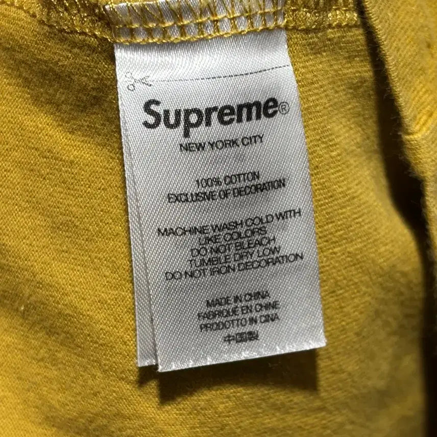 [BUNJANG] Supreme Mini Box Logo Mustard Long Sleeve T-shirt / L SUPREME 슈프림 미니 박스로고 머스타드 롱슬리브