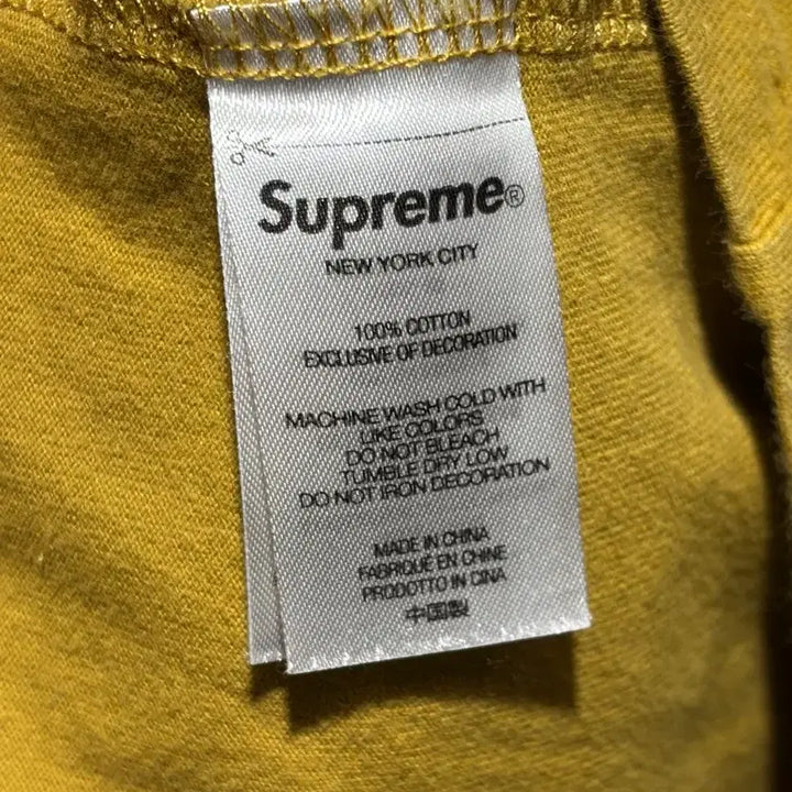 [BUNJANG] Supreme Mini Box Logo Mustard Long Sleeve T-shirt / L SUPREME 슈프림 미니 박스로고 머스타드 롱슬리브
