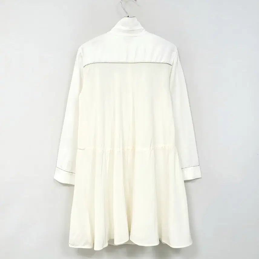 [BUNJANG] Max Mara White Linen Silk Shirt Dress / +막스마라 화이트 린넨 실크 셔츠+원피스 Y937