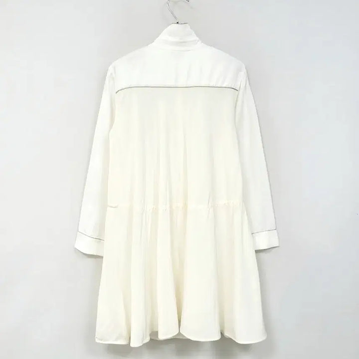 [BUNJANG] Max Mara White Linen Silk Shirt Dress / +막스마라 화이트 린넨 실크 셔츠+원피스 Y937