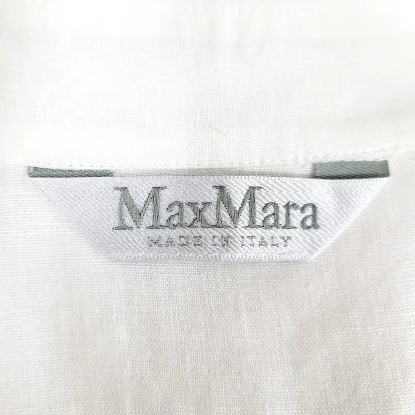 [BUNJANG] Max Mara White Linen Silk Shirt Dress / +막스마라 화이트 린넨 실크 셔츠+원피스 Y937