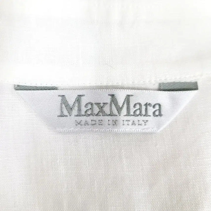 [BUNJANG] Max Mara White Linen Silk Shirt Dress / +막스마라 화이트 린넨 실크 셔츠+원피스 Y937