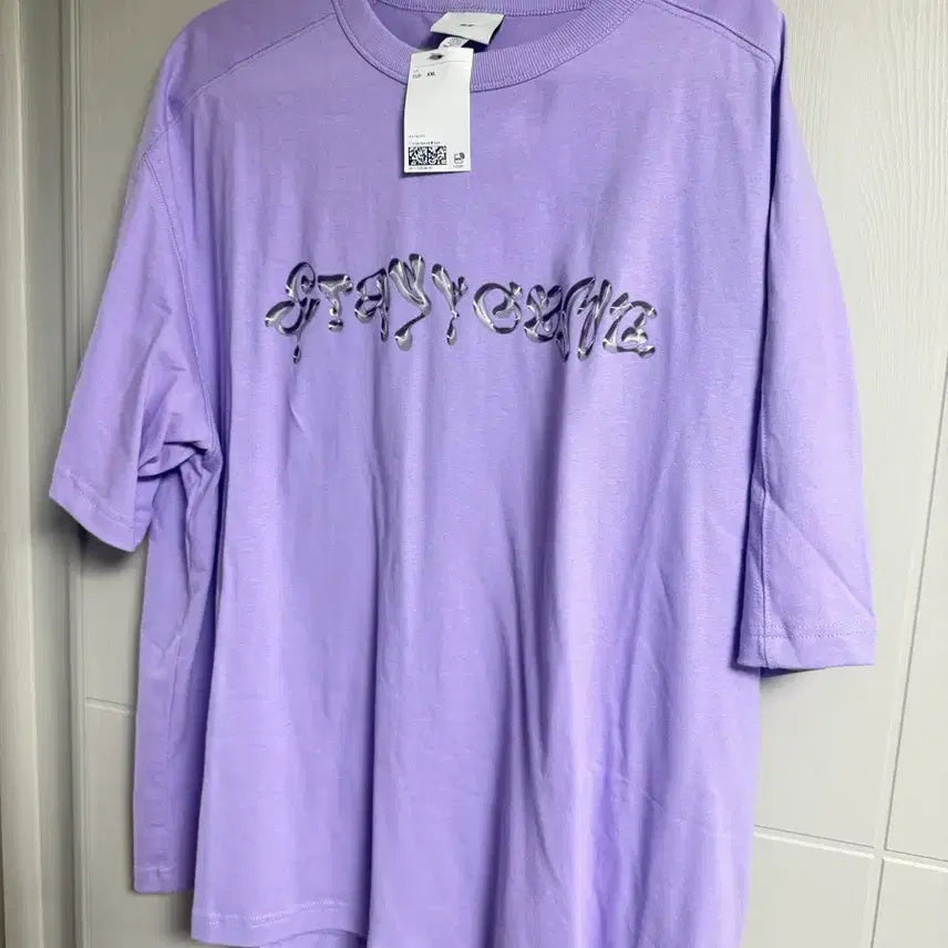 [BUNJANG] H&amp;M Lavender Lettering T-Shirt / H&amp;M 반팔티 새상품