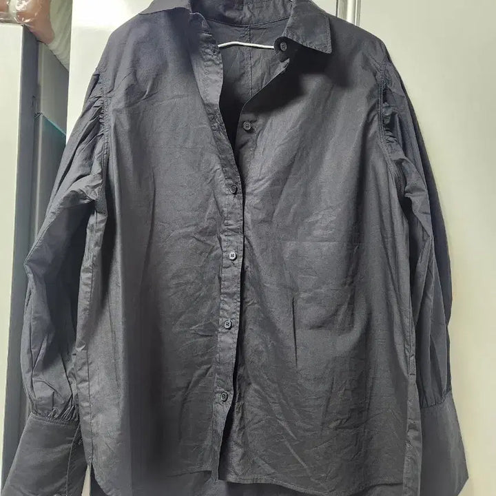 [BUNJANG] Millad Paris Black Balloon Sleeve Shirt Blouse / 밀라드파리 블랙 벌룬 소매 셔츠 블라우스