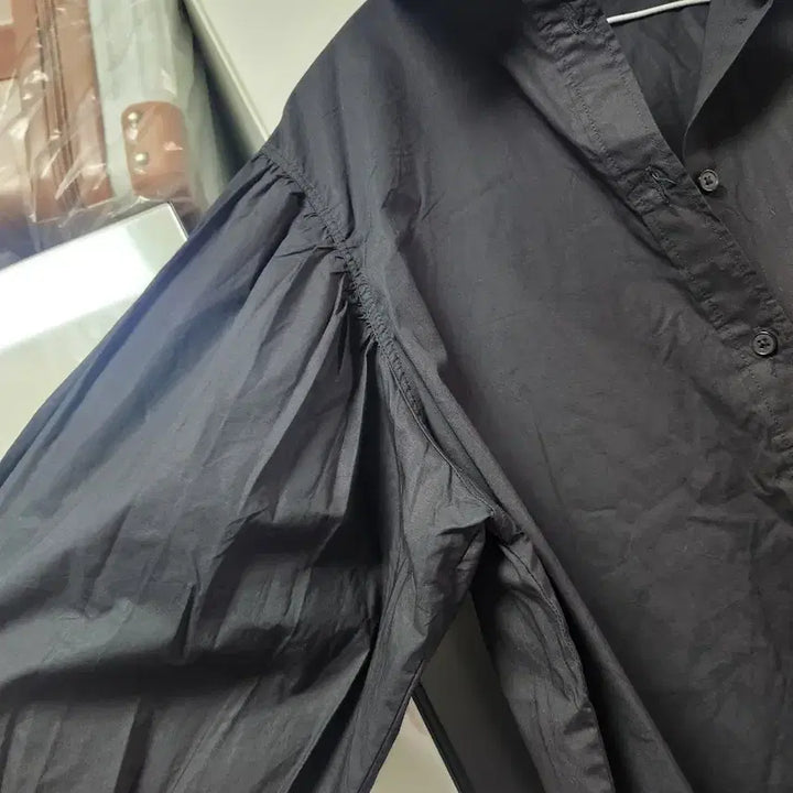 [BUNJANG] Millad Paris Black Balloon Sleeve Shirt Blouse / 밀라드파리 블랙 벌룬 소매 셔츠 블라우스