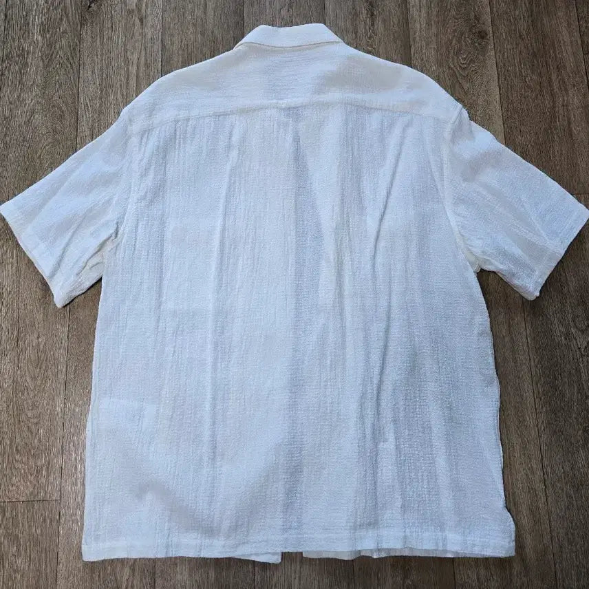 [BUNJANG] 8seconds Seersucker Two-Pocket Short Sleeve Shirt Ivory L / 에잇세컨즈 시어서커 반팔셔츠 아이보리 새제품 팝니다