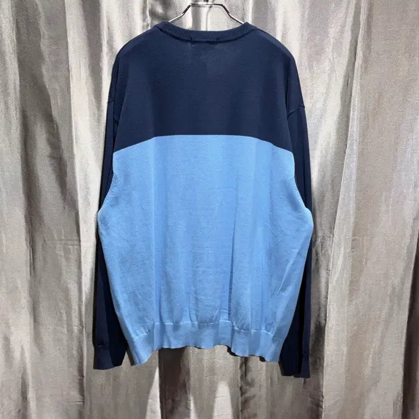 [BUNJANG] Supreme Spelling Logo Navy Knit Sweater / L SUPREME 슈프림 스펠링 로고 네이비 니트