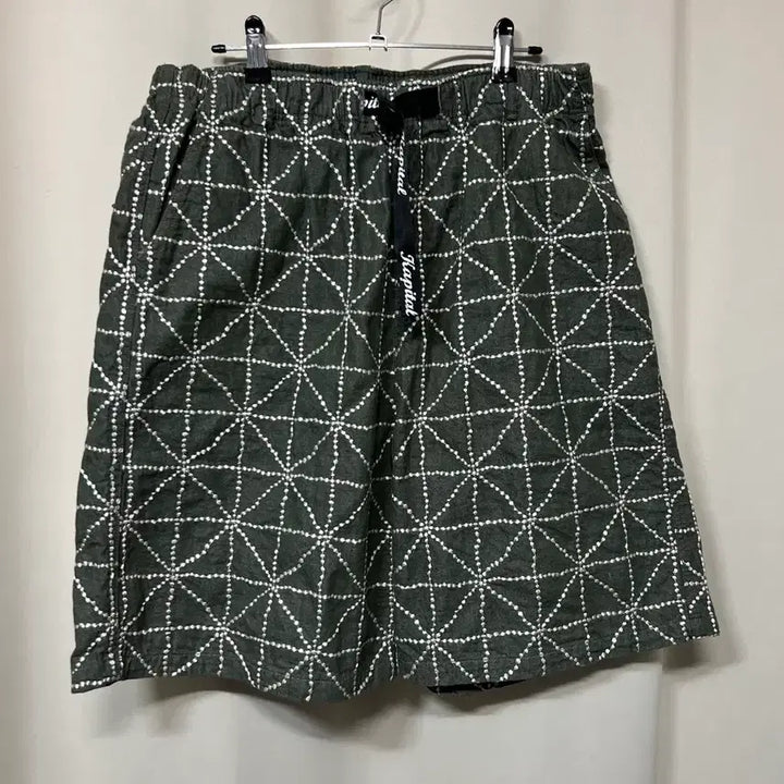[BUNJANG] Capital 8oz Color Denim Folk Dojo Embroidery Easy Shorts Green / 캐피탈 8온즈 컬러 데님 포크 도조 자수 이지 쇼츠 그린 4