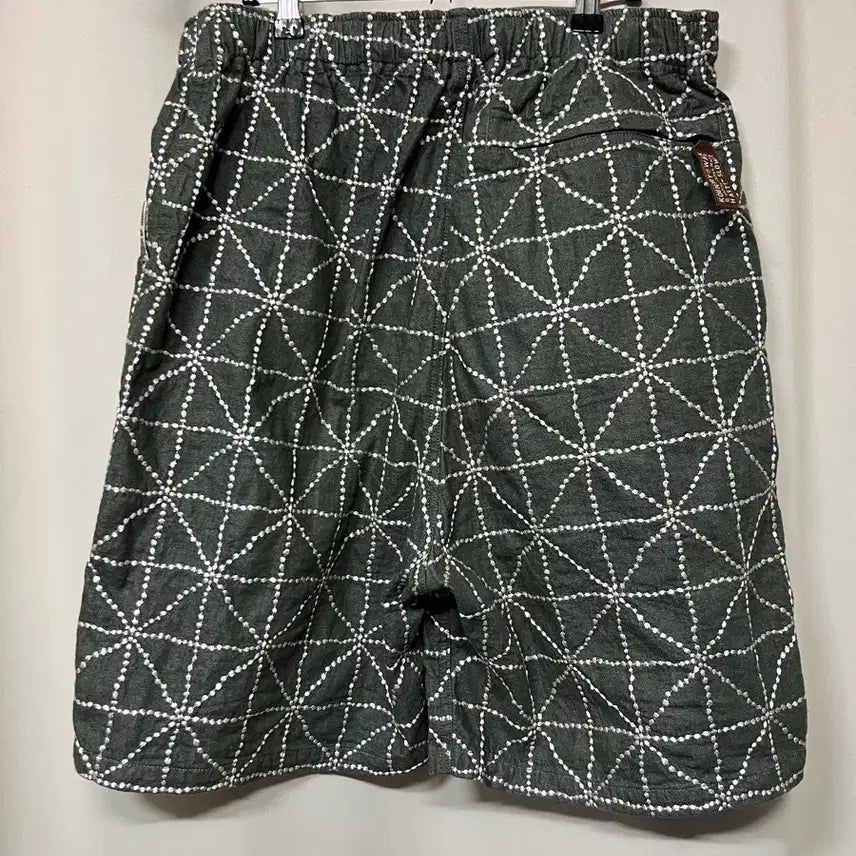 [BUNJANG] Capital 8oz Color Denim Folk Dojo Embroidery Easy Shorts Green / 캐피탈 8온즈 컬러 데님 포크 도조 자수 이지 쇼츠 그린 4