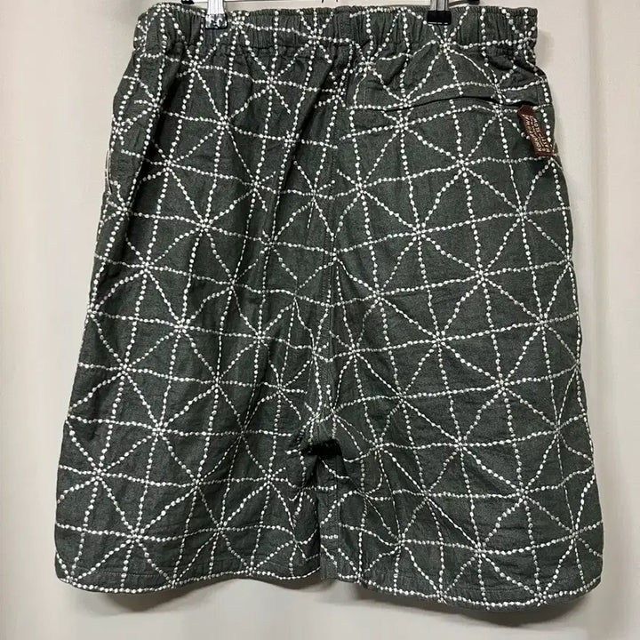[BUNJANG] Capital 8oz Color Denim Folk Dojo Embroidery Easy Shorts Green / 캐피탈 8온즈 컬러 데님 포크 도조 자수 이지 쇼츠 그린 4
