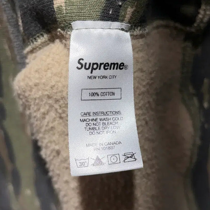 [BUNJANG] XL SUPREME 슈프림 타이거 카모 미니 박스로고 후드티 / XL SUPREME 슈프림 타이거 카모 미니 박스로고 후드티