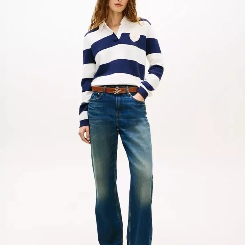 [BUNJANG] Tommy Hilfiger Rugby Stripe Sweatshirt XS / 타미힐피거 럭비 스트라이프 스웻 셔츠 XS