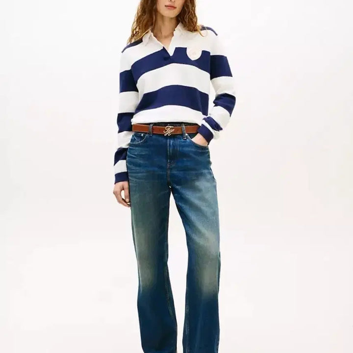 [BUNJANG] Tommy Hilfiger Rugby Stripe Sweatshirt XS / 타미힐피거 럭비 스트라이프 스웻 셔츠 XS