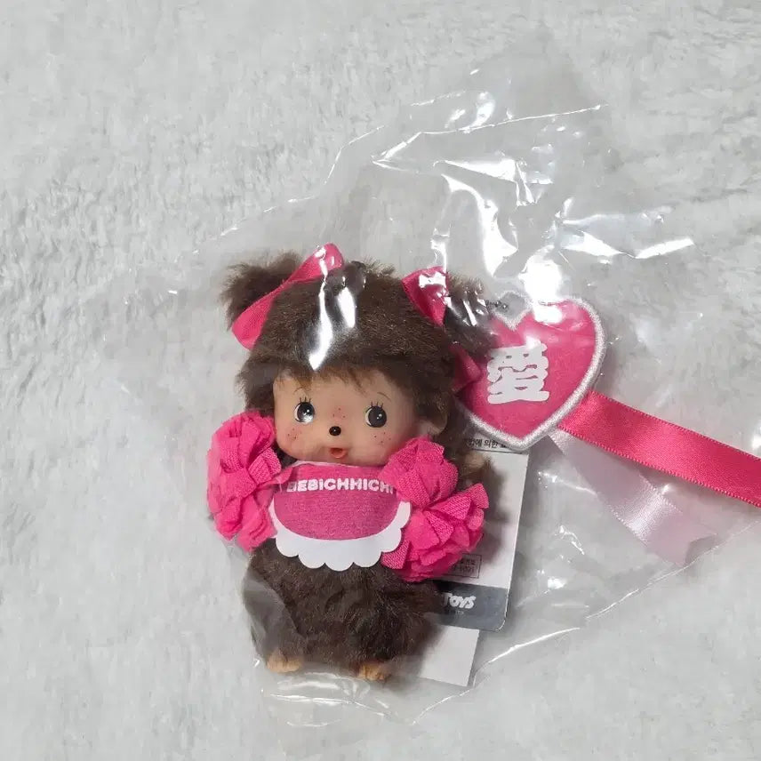 [BUNJANG] Monchhichi Happy Color Baby Chichi Cheering Pink / 몬치치 해피 컬러 베비치치 응원 핑크