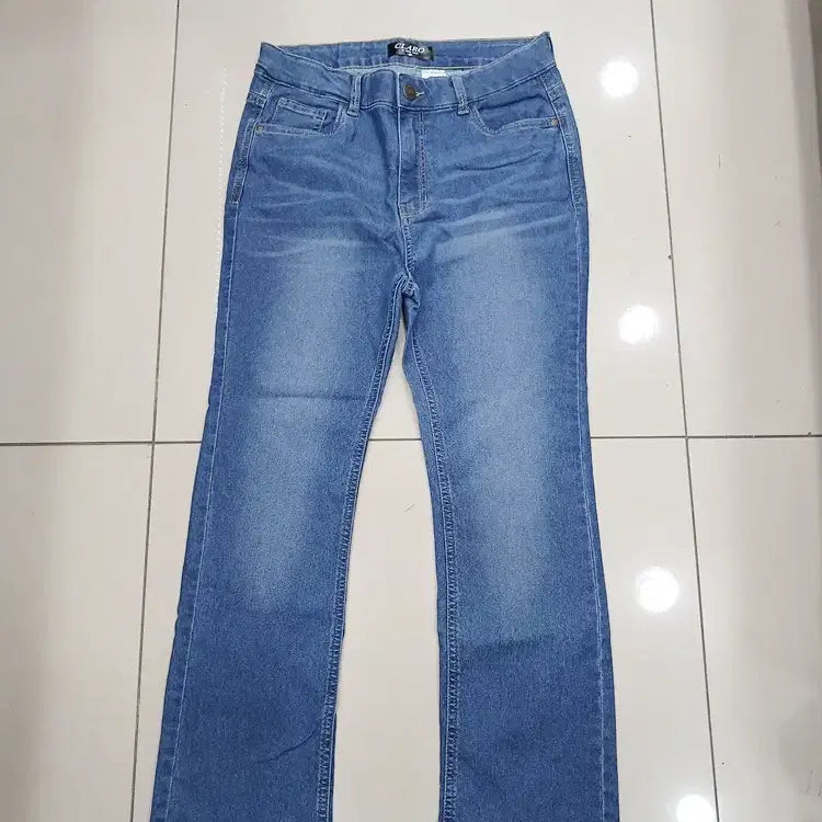 [BUNJANG] CLARO Slim Bootcut Jeans / CLARO 66 허리밴딩 슬림 부츠컷 청바지 중고 허리38총95밑단19