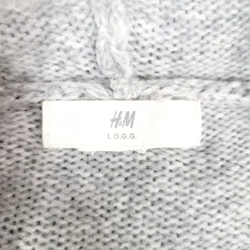 [BUNJANG] H&amp;M Gray Knit Hoodie Y941 / H&amp;M 회색 니트 후드티 Y941