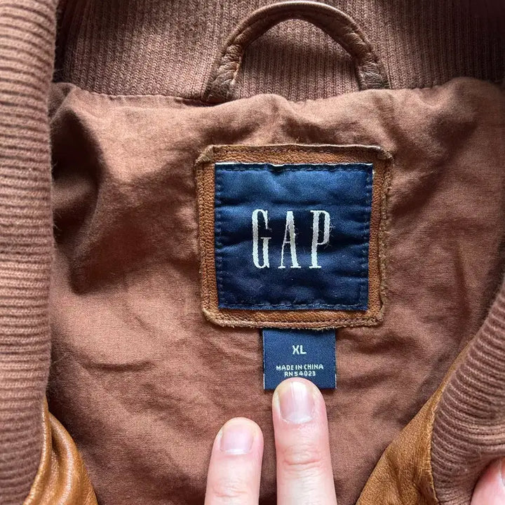 [BUNJANG] Old Navy Leather Baracuta Jacket / 올드 갭 레더 바라쿠타 자켓