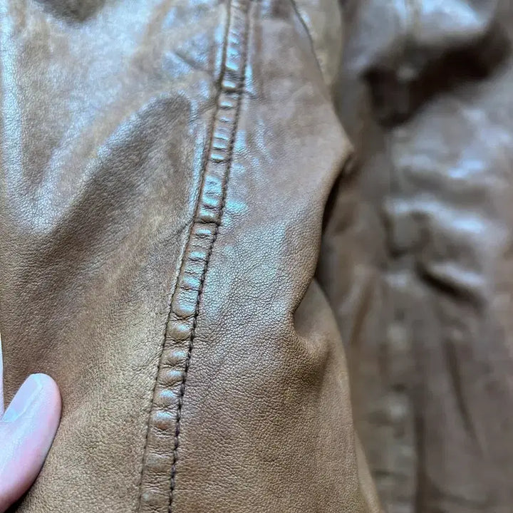 [BUNJANG] Old Navy Leather Baracuta Jacket / 올드 갭 레더 바라쿠타 자켓