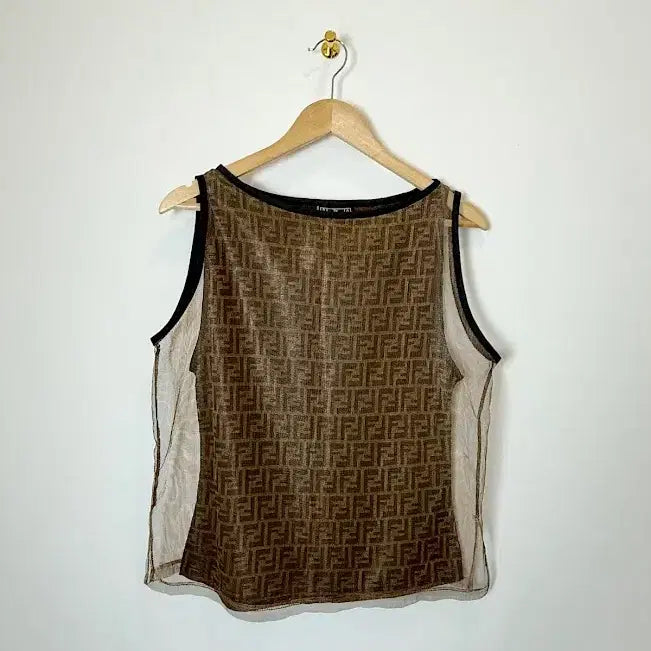 [BUNJANG] Fendi Mesh Tank Top / 펜디 망사 나시