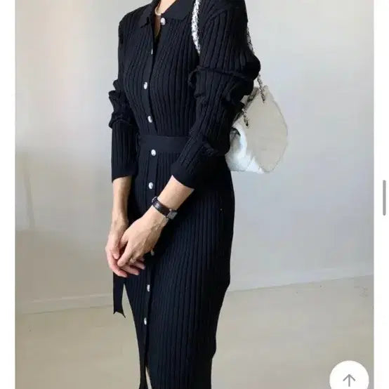 [BUNJANG] Long Ribbed Knit Dress / (상태 A) 골지 롱 원피스