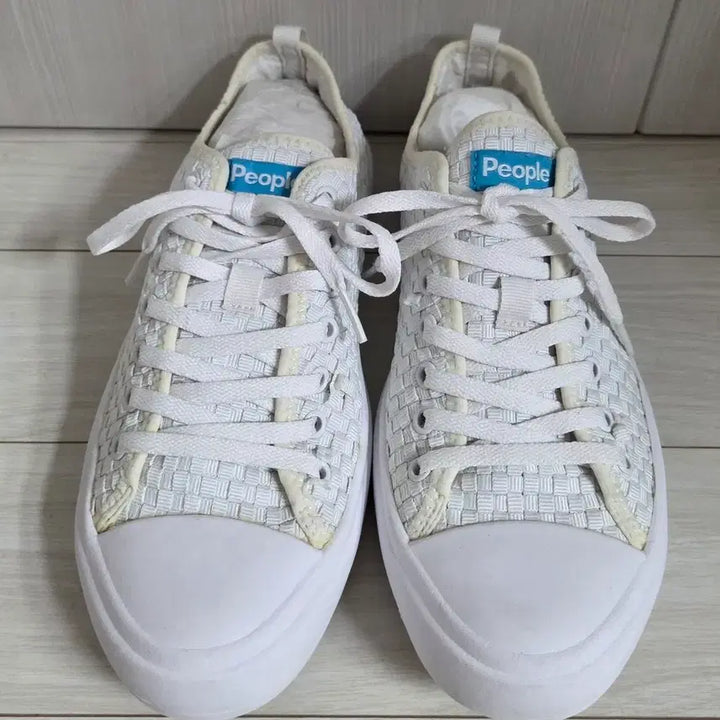 [BUNJANG] People White Woven Sneakers 270 / 피플 화이트 우븐 스니커즈270