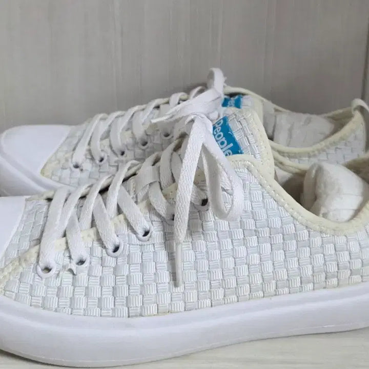 [BUNJANG] People White Woven Sneakers 270 / 피플 화이트 우븐 스니커즈270