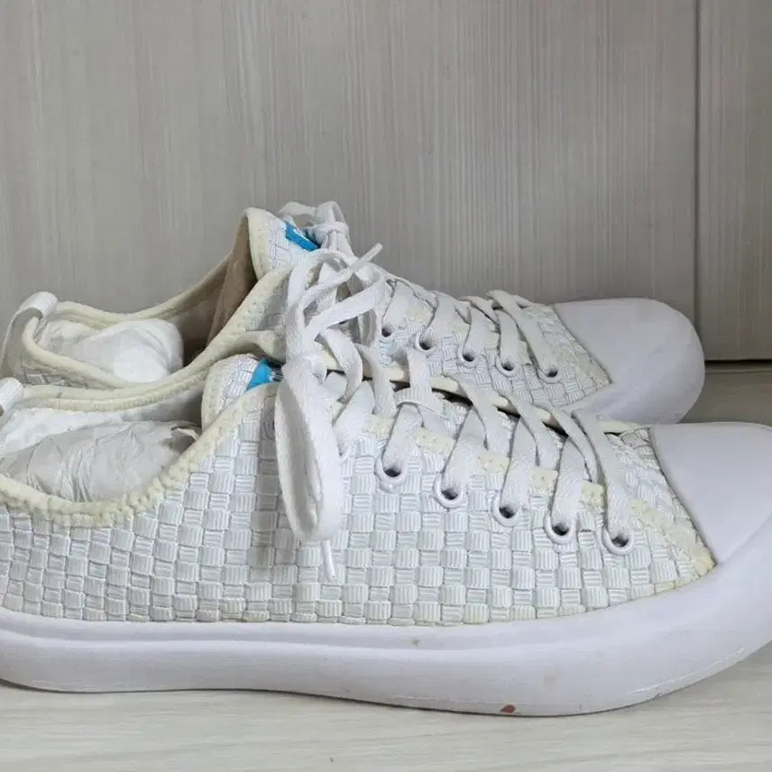[BUNJANG] People White Woven Sneakers 270 / 피플 화이트 우븐 스니커즈270