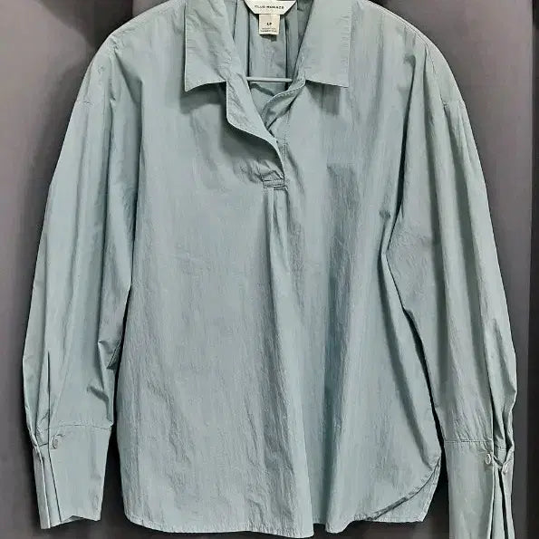 [BUNJANG] Club Monaco Mint Crinkled Blouse / 클럽모나코 민트 바스락 블라우스
