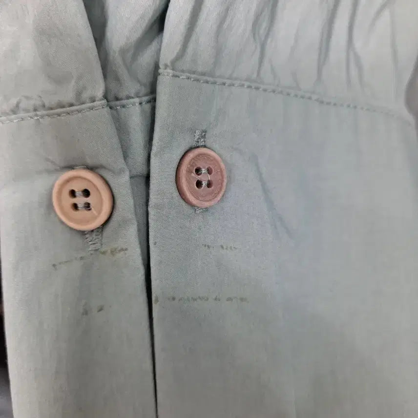 [BUNJANG] Club Monaco Mint Crinkled Blouse / 클럽모나코 민트 바스락 블라우스