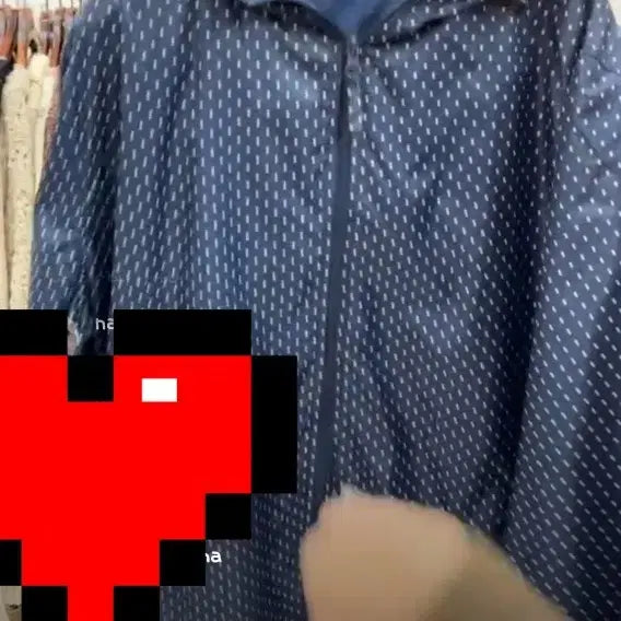 [BUNJANG] KARA HANA Vintage Polka Dot Windbreaker Jacket / 카라하나 빈티지 잔도트 땡땡이 바람막이