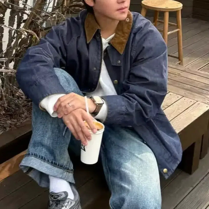 [BUNJANG] Barbour Transport Denim Jacket / 바버 트랜스포트 남여공용 데님 캐주얼 자켓 34사이즈(90사이즈)