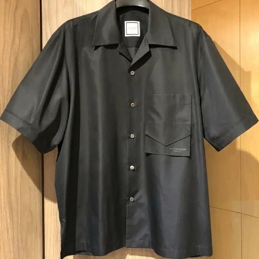 [BUNJANG] Wooyoungmi Paris Black Short Sleeve Shirt / 우영미 파리 반팔 셔츠