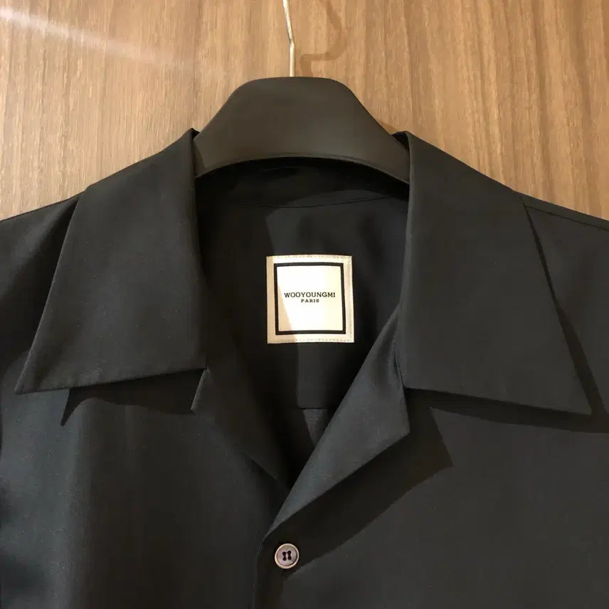 [BUNJANG] Wooyoungmi Paris Black Short Sleeve Shirt / 우영미 파리 반팔 셔츠
