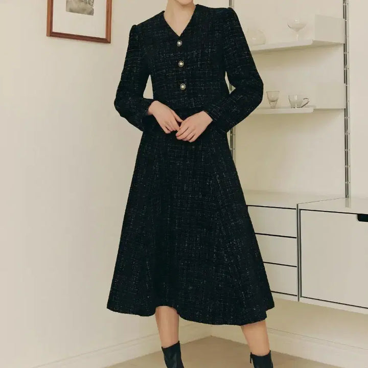 [BUNJANG] Zero Street Black Tweed Set / 제로스트릿 블랙 트위드 셋업