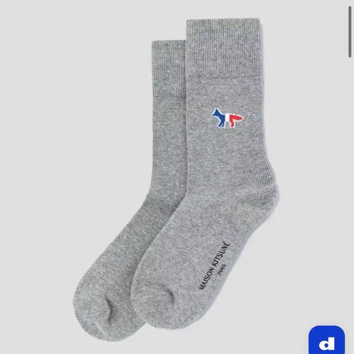 [BUNJANG] Maison Kitsuné Socks Grey / 정품 메종키츠네 양말 그레이