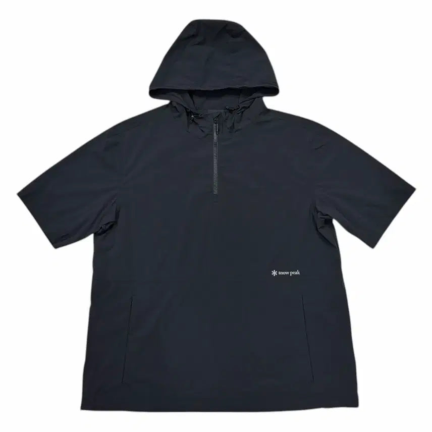 [BUNJANG] Snow Peak Woven Nylon Anorak Short Sleeve Set-up Shorts Black M / 스노우피크 우븐 나일론 아노락 반팔 반바지 셋업 세트 블랙 M