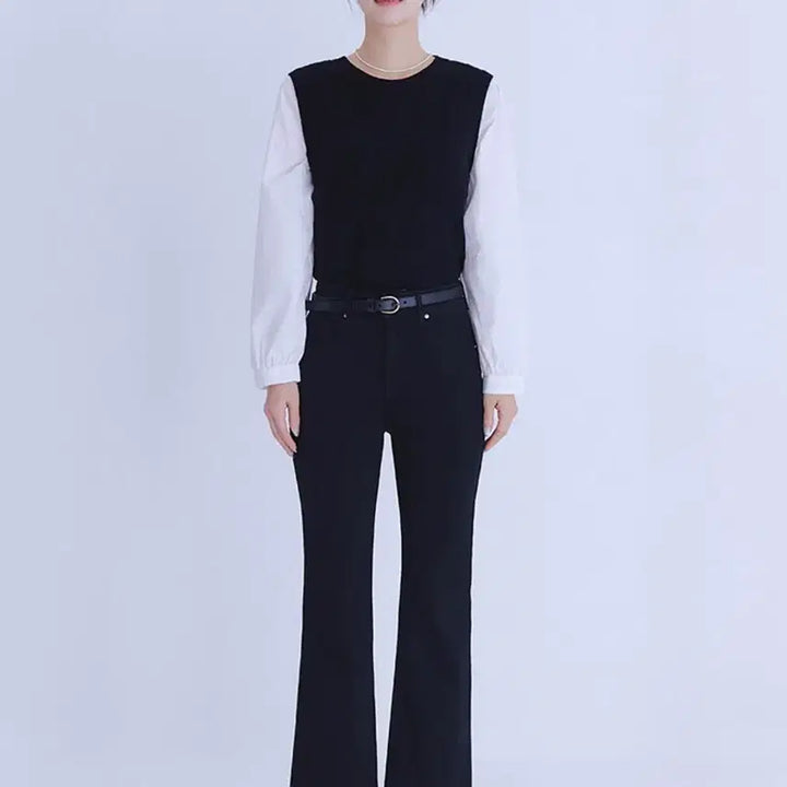 [SOLD OUT] 로엠 우븐매칭 조끼 풀오버