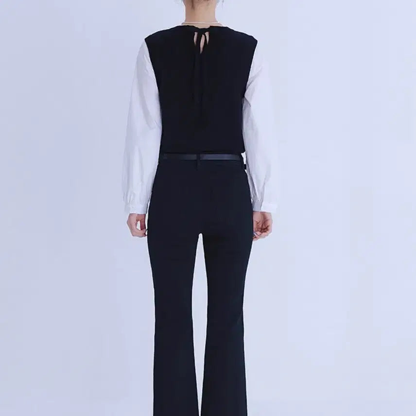 [SOLD OUT] 로엠 우븐매칭 조끼 풀오버