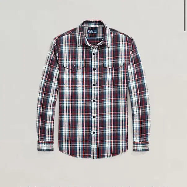 [BUNJANG] Polo Ralph Lauren Classic Fit Plaid Twill Work Shirt / 폴로 클래식핏 플래드 트윌 워크 셔츠 (QR)