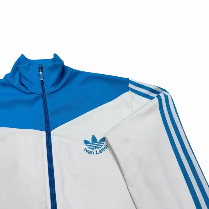 [BUNJANG] Adidas Kim Chaewon Ivan Randy Track Top Jersey Jacket / 아디다스 빈티지 김채원깔 아이반 랜디 트랙탑 져지 자켓 화이트 블루 M