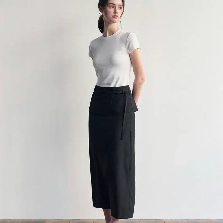 [BUNJANG] BASIKA Layered H-Line Skirt / [새제품] BASIKA 바시카 랩 레이어드 H 라인 스커트