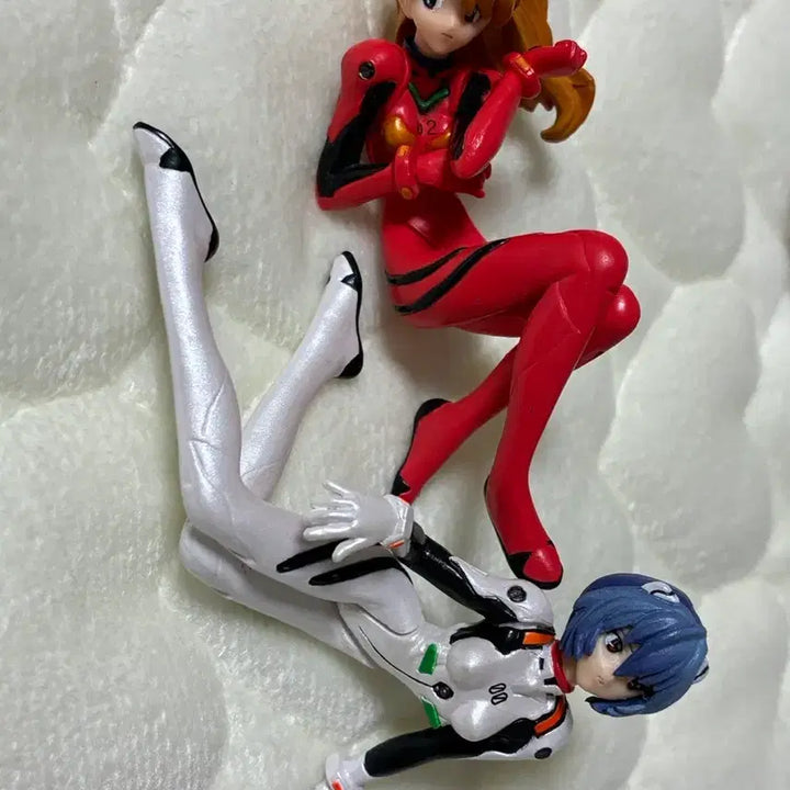 [BUNJANG] Evangelion Asuka &amp; Rei Mini Figure Bundle Set / 에반게리온 아스카 레이 미니 피규어 일괄