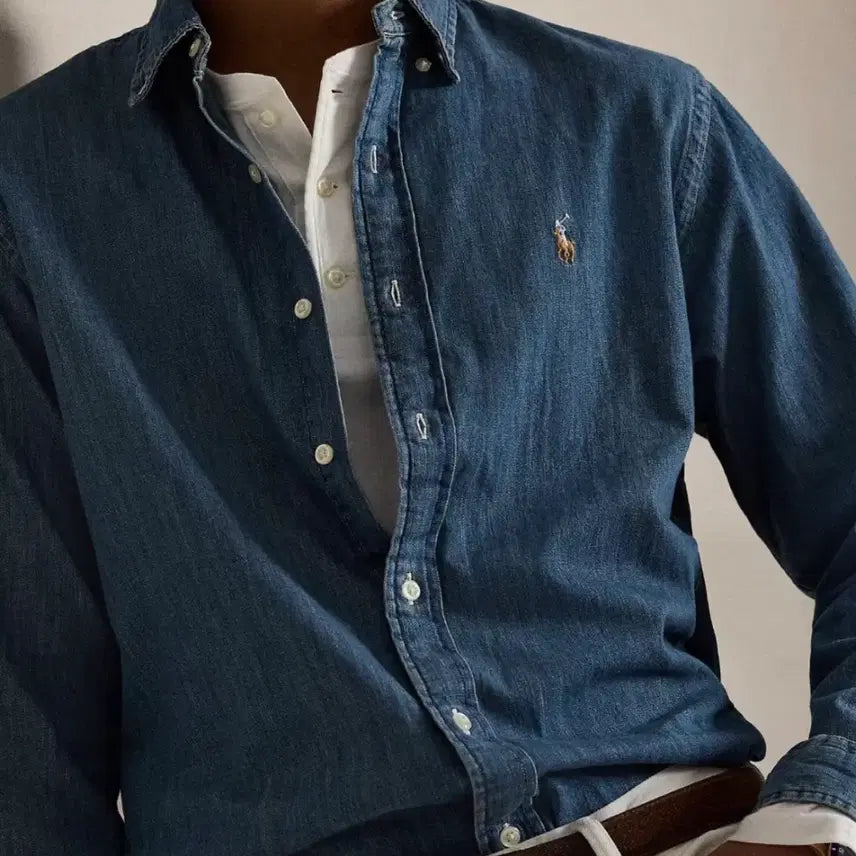 [BUNJANG] Polo Denim Shirt (New Tag) Unisex / (정품)(새상품)폴로 신형택 데님셔츠 남녀공용