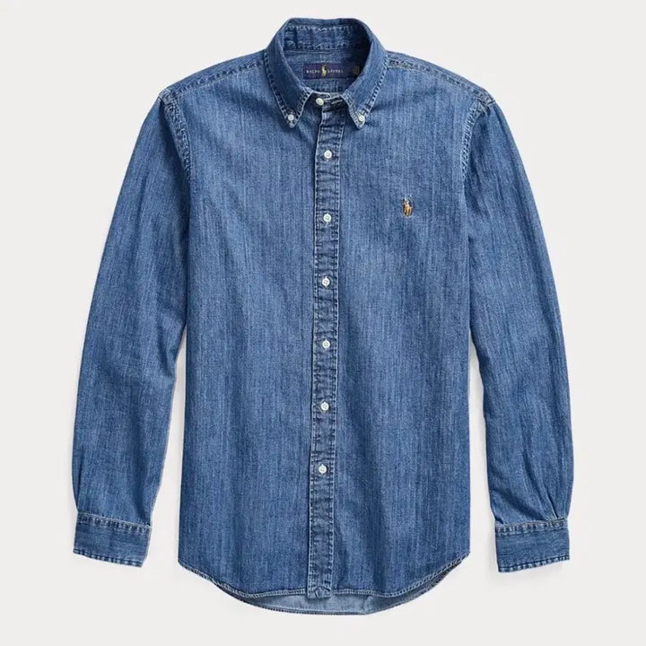 [BUNJANG] Polo Denim Shirt (New Tag) Unisex / (정품)(새상품)폴로 신형택 데님셔츠 남녀공용