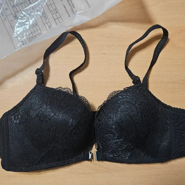 [BUNJANG] Black Lace Front Hook Bra / 새)앞후크브라 검정 레이스브라 블랙
