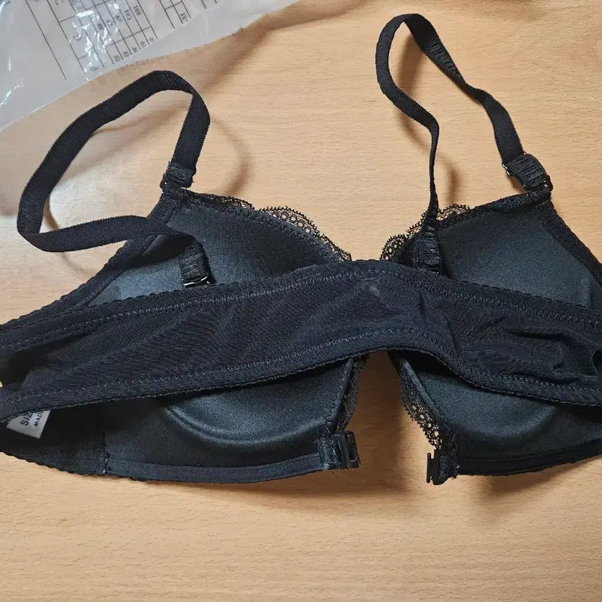 [BUNJANG] Black Lace Front Hook Bra / 새)앞후크브라 검정 레이스브라 블랙