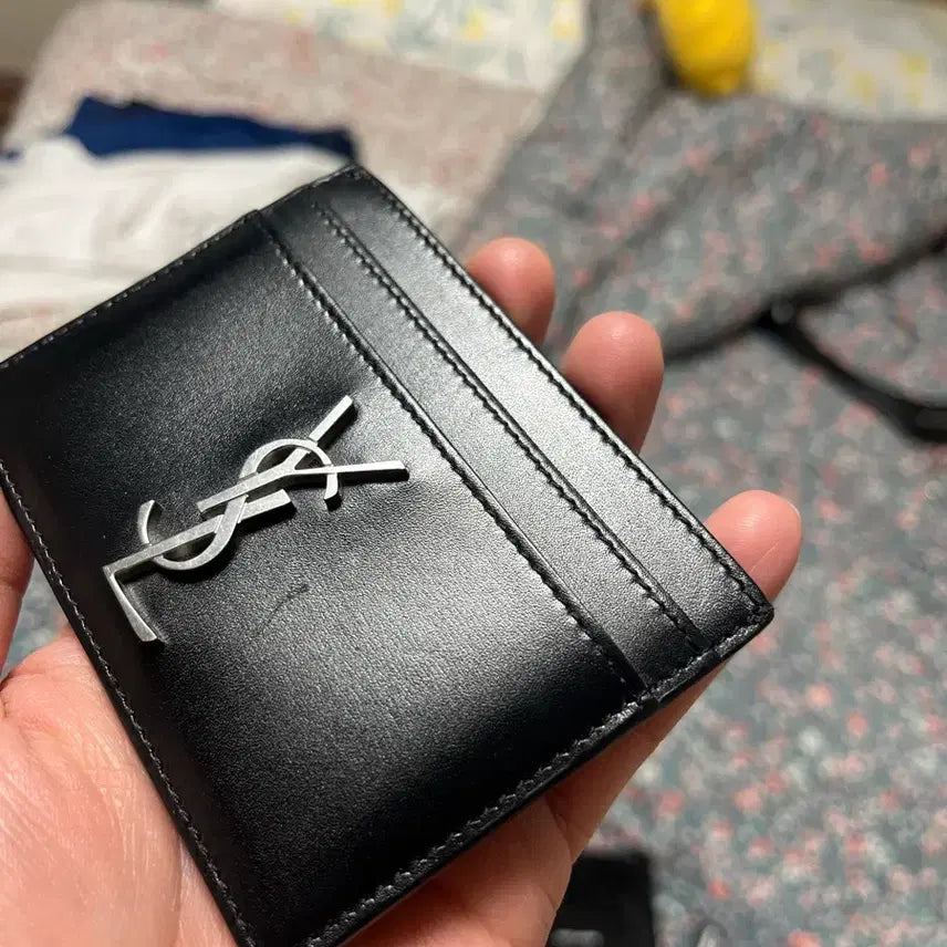 [BUNJANG] Saint Laurent Black Card Holder / - 생로랑 블랙 카드지갑 -
