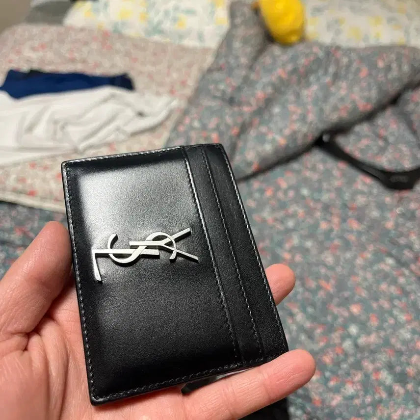 [BUNJANG] Saint Laurent Black Card Holder / - 생로랑 블랙 카드지갑 -